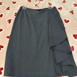 Boston Proper Charcoal Asymmetrical Skirt